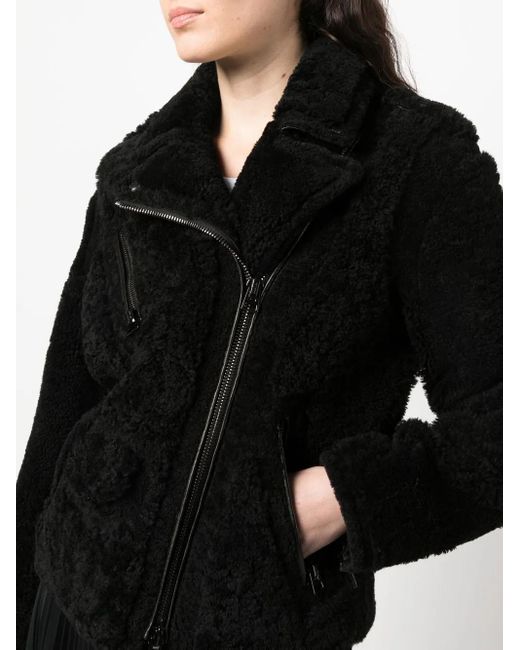 Tom Ford Black Shearling Zipped Jacket