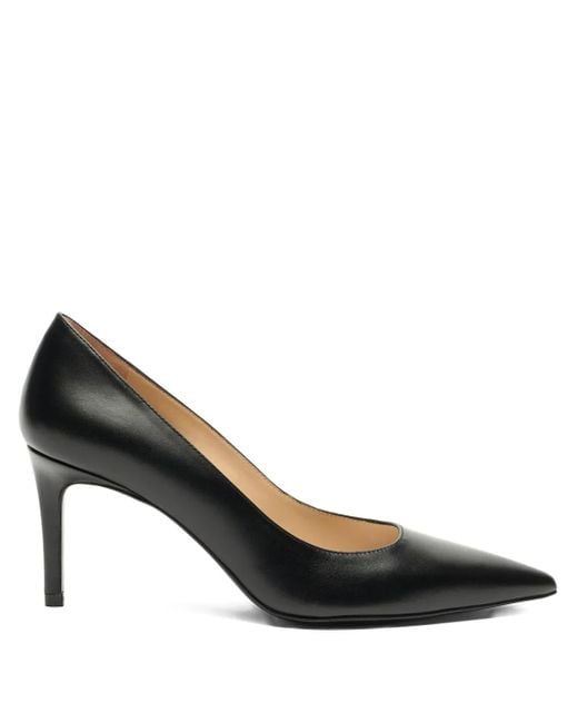 Stuart Weitzman Black 75Mm Stuart Power Pointed-Toe Stiletto Pumps