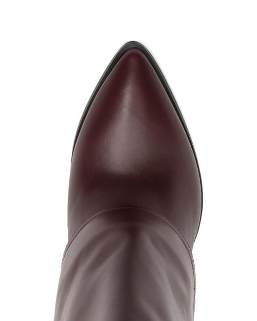 GISÉL MOIRÉ Purple Teddy Boots