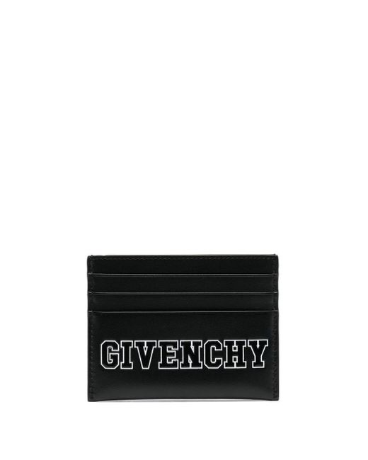 Givenchy Black Logo-print Leather Cardholder for men
