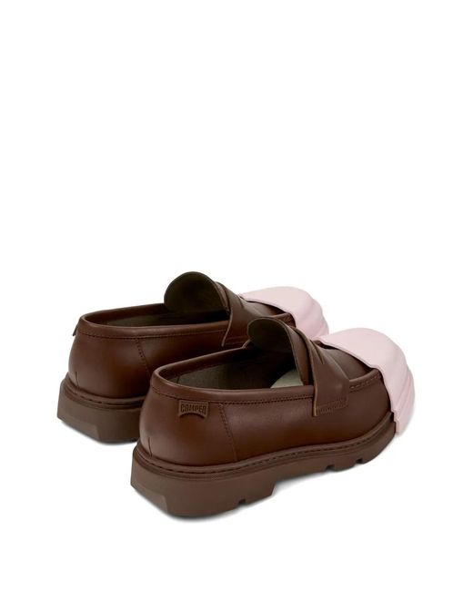 Camper Brown Junction Leather Loafers for men