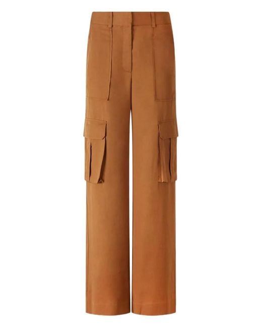 Veronica Beard Brown Cargo Pocket Trousers