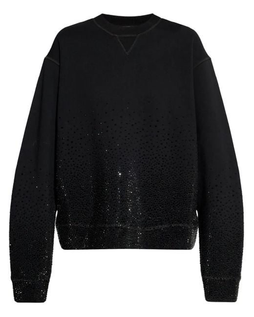 DSquared² Sweater Verfraaid Met Kristallen in het Black