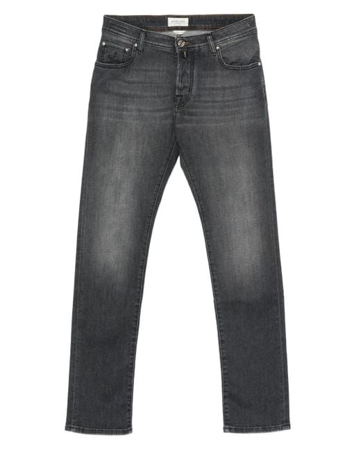 Jacob Cohen Gray Button-Fly Jeans for men