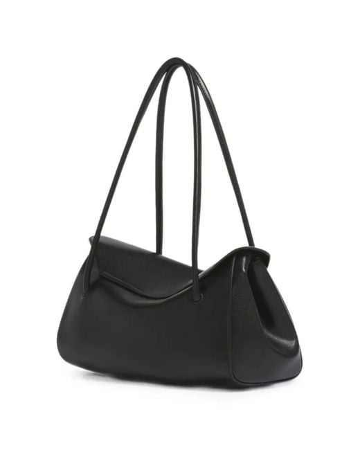 Marni Black Leather E/W Shoulder Bag