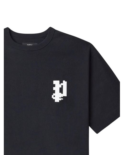 Purple Brand Blue Logo-Detail T-Shirt for men