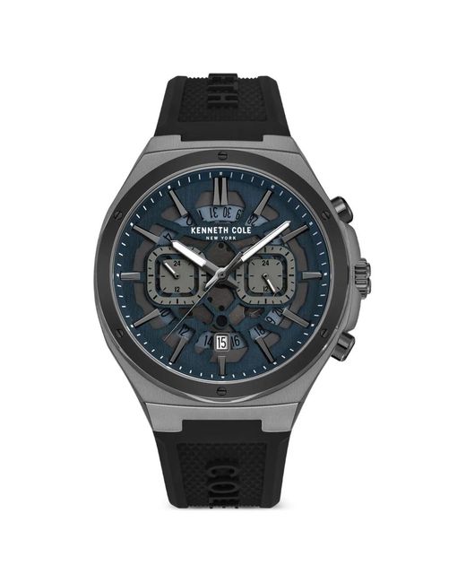 Kenneth Cole Gray Skeleton-Dial .5Mm Watch for men