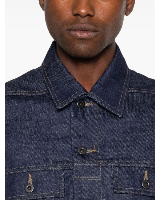 Rick Owens Denim Jack in het Blue voor heren