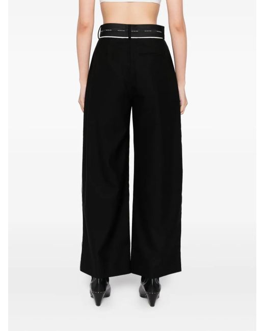 Feng Chen Wang Black Deconstructed Trousers for men