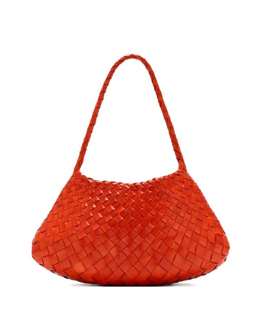 Dragon Diffusion Sac Porté Épaule Rosanna En Cuir Tressé in Red | Lyst UK