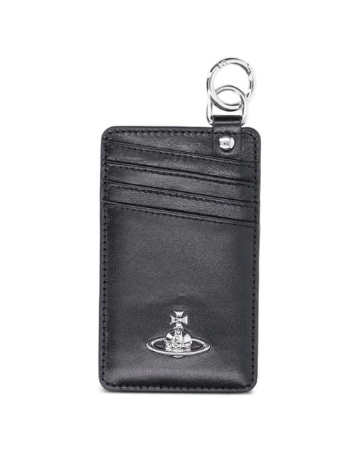 Vivienne Westwood Gray Logo-Debossed Card Holder