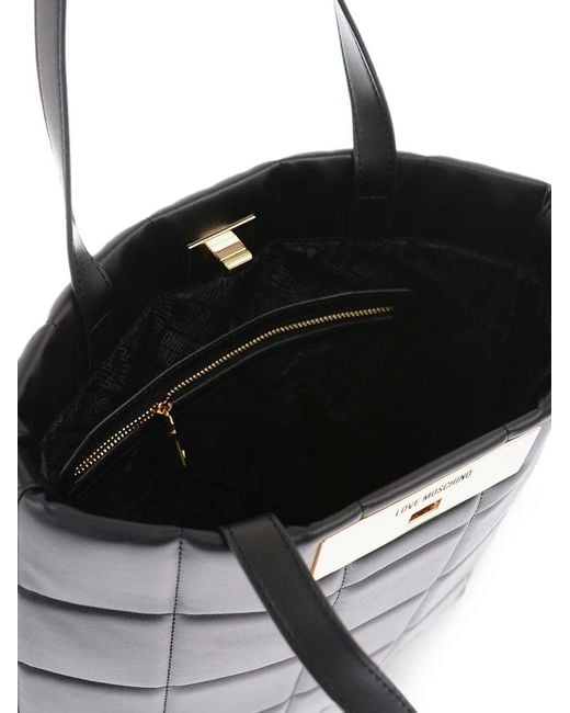 Moschino Black Quilted Shoulder Bag
