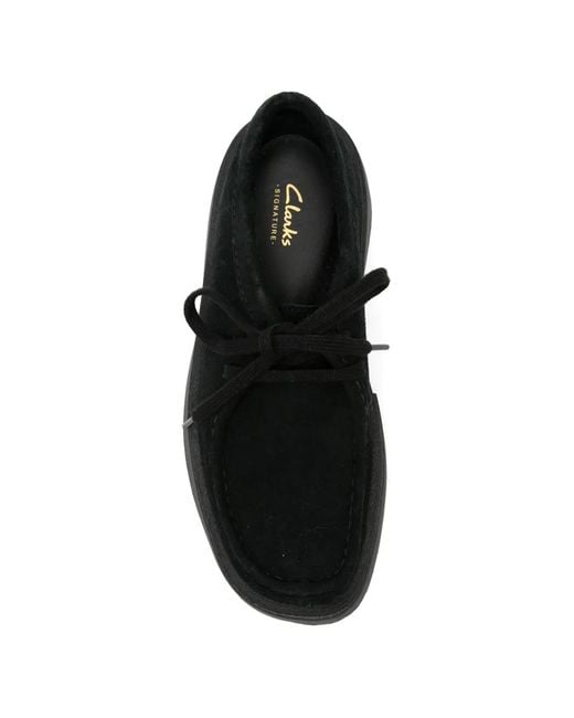 Clarks Black Lace-Up Derby Shoes