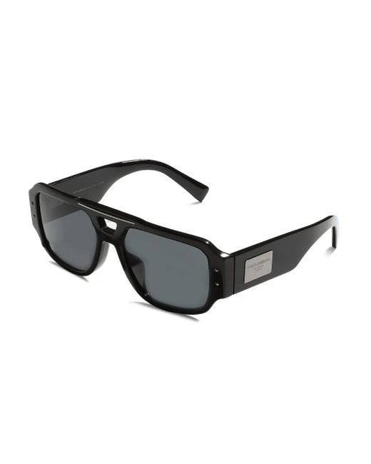 Dolce & Gabbana Black Dna Pilot-Frame Sunglasses for men