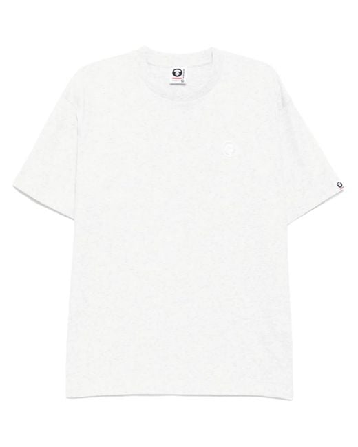 Aape By A Bathing Ape White Logo-Patch T-Shirt for men