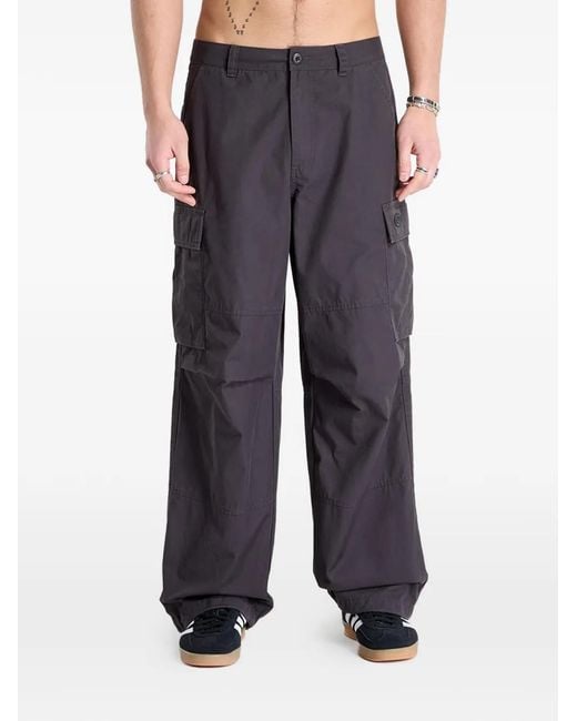Adidas Blue Wide-Leg Cargo Trousers for men