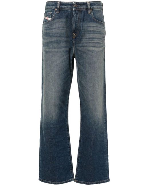DIESEL Blue Halbhohe 1999 D-Reggy Straight-Leg-Jeans