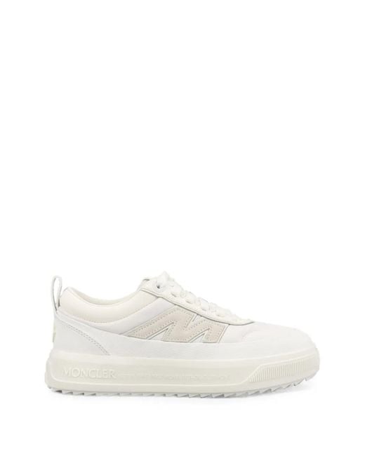 Moncler White Altive Nubuck & Suede Trainers