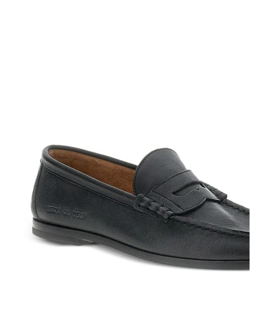 Common Projects Black Strap Leather Loafers for men