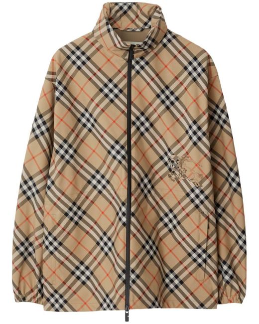 Burberry Brown Vintage Check-print Twill Jacket for men