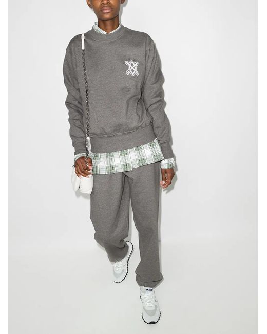 Daily Paper Gray Hovvie Logo-Embroidered Sweatshirt