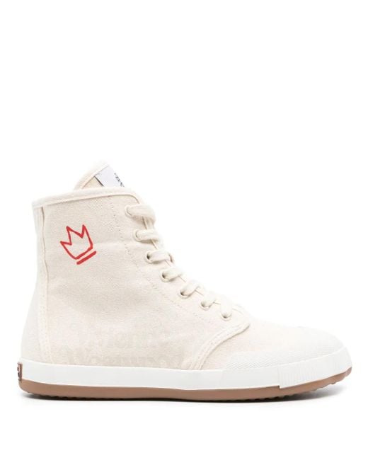 Vivienne Westwood White Animal Gym Hi-Top Sneakers
