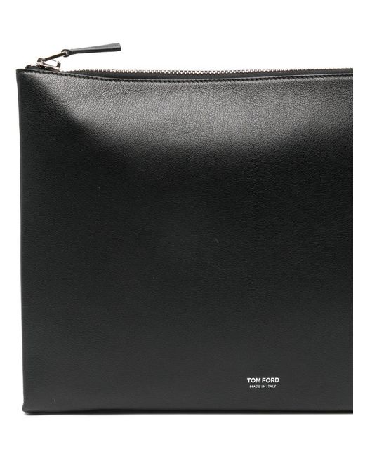 Bolso de mano con cremallera Tom Ford de hombre de color Black