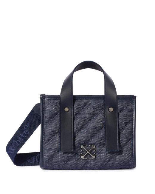 Off-White c/o Virgil Abloh キルティング デニムハンドバッグ Blue
