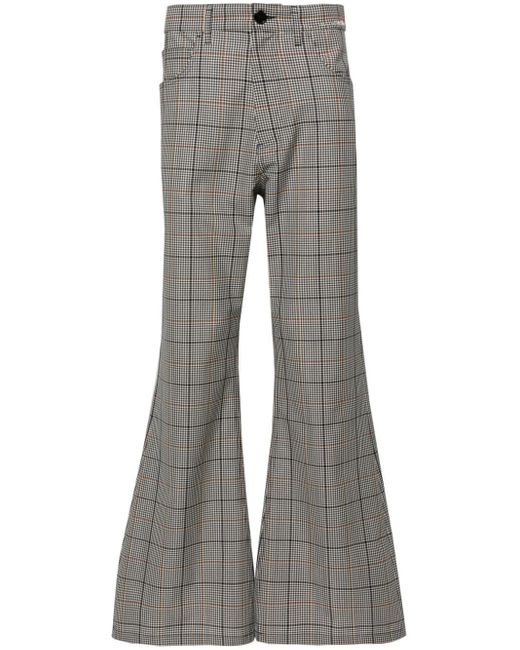 Pantalon évasé à carreaux vichy Marni pour homme en coloris Gray