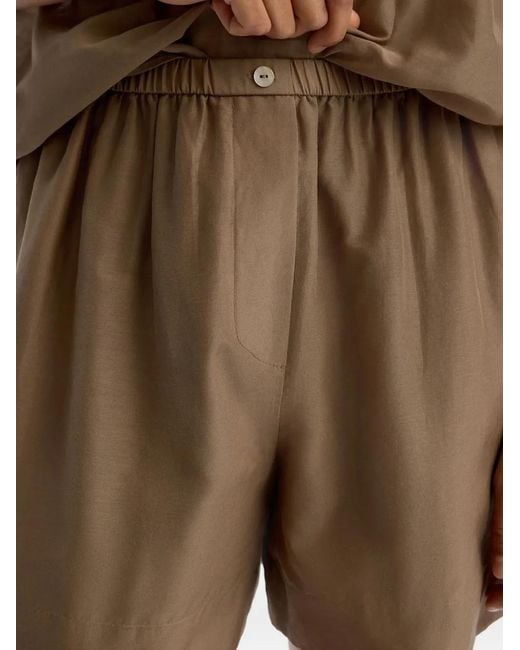 12 STOREEZ Natural Elasticated-Waist Cotton Shorts