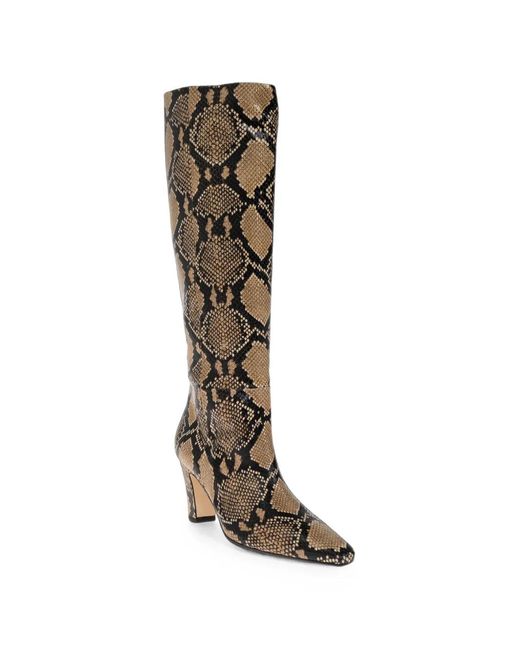 Aeyde Natural Silva Snake-Print Boots