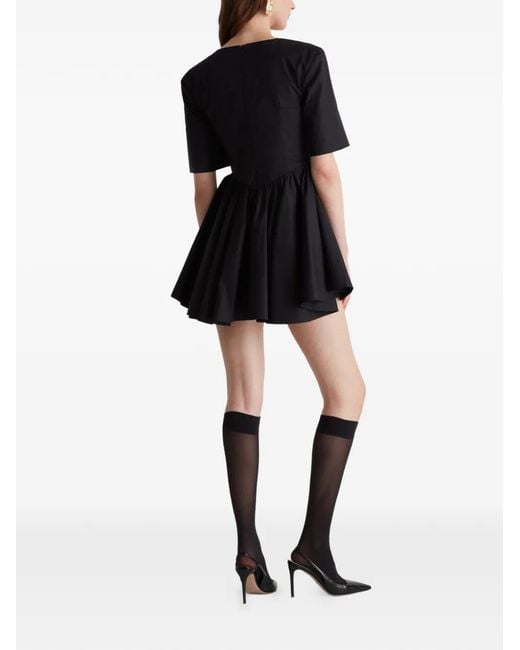 Violante Nessi Black Timothee Twisted-Bodice Mini Dress