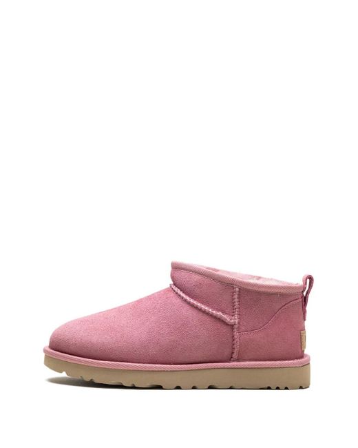 Ugg Pink Classic Ultra Mini Ankle Boots