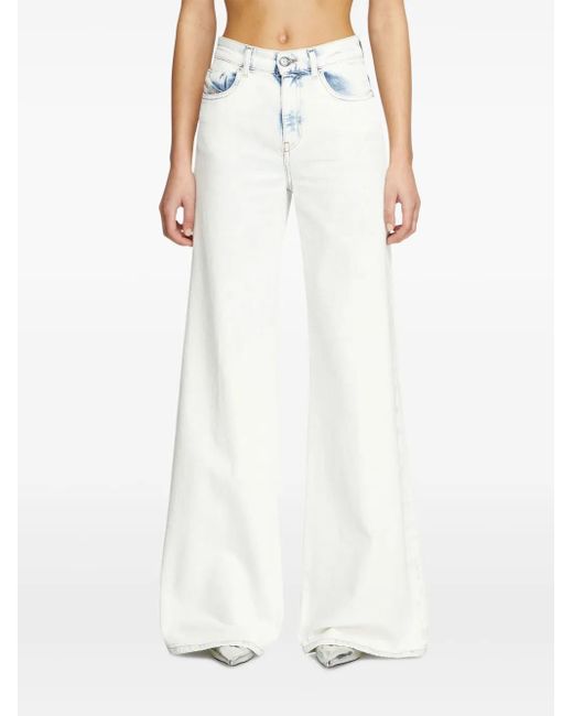 DIESEL White Wide Jeans