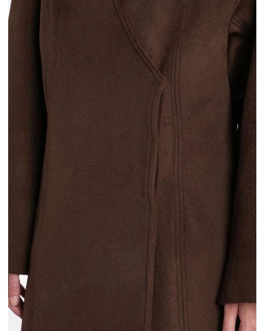Entire studios Brown Wrap-Front Double-Breasted Coat