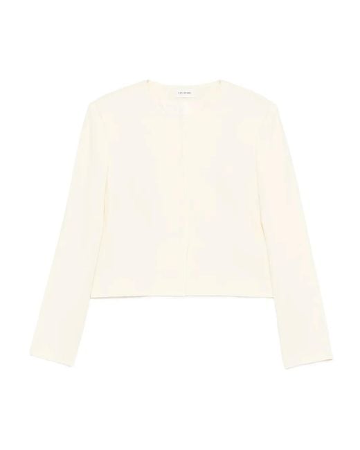 A.M.G White Round-Neck Jacket