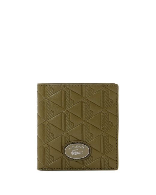 Lacoste Green Logo Plaque Card Holder for men