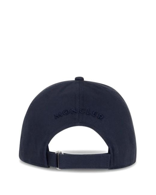 Moncler Blue Gabardine Logo Cap
