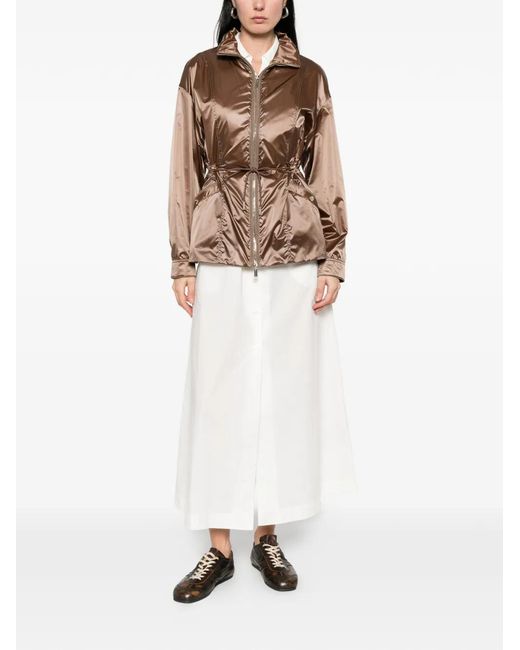 Moorer Brown Eolia Zip-Fastening Jacket