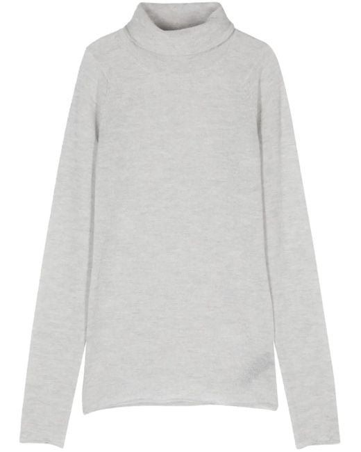 Haikure White Mélange-Effect Sweater