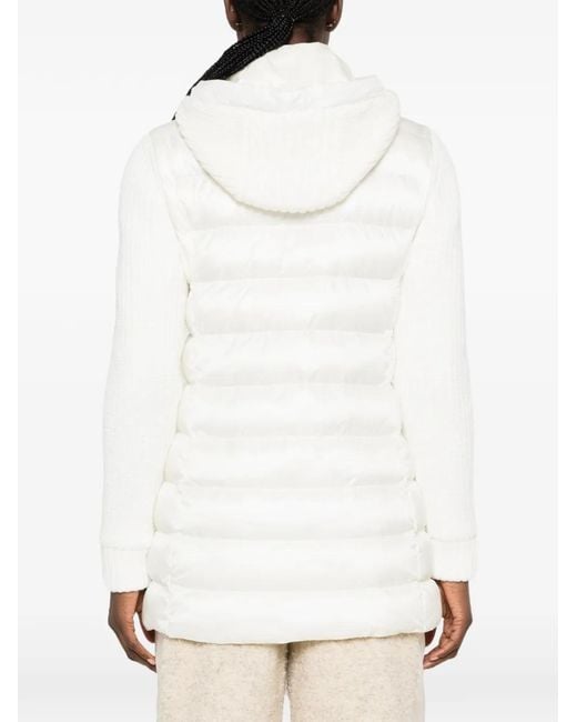 Colmar White Logo-Patch Padded Coat