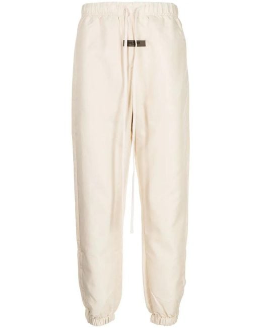 Fear Of God Natural Logo-Tag Drawstring Track Pants for men
