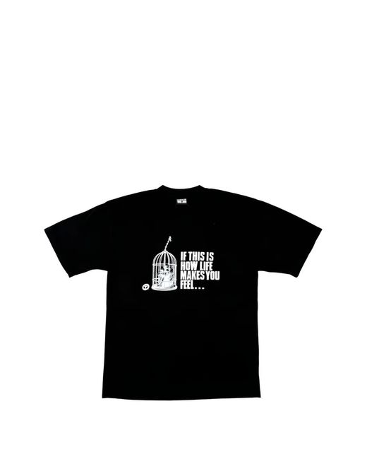 Babylon LA Black Bb Caged T-Shirt for men