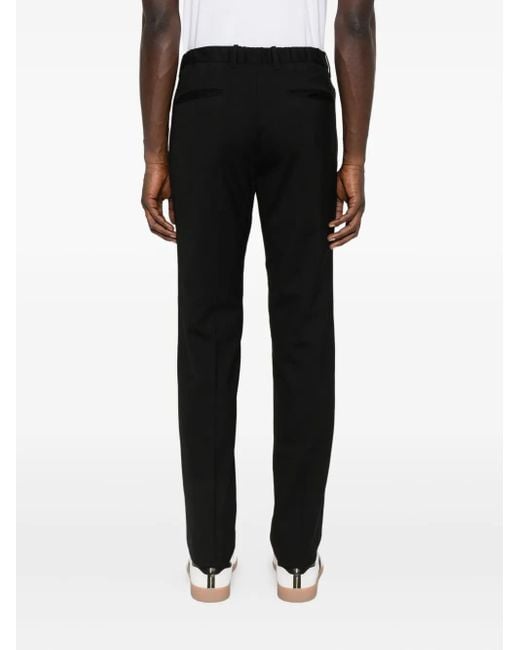 Incotex Black Elastic-Waistband Trousers for men