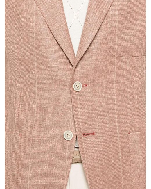 Blazer A Cuadros Con Botones Eleventy de hombre de color Pink