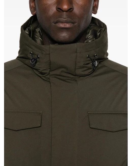Montecore Green Hooded Flap-Pocket Jacket for men