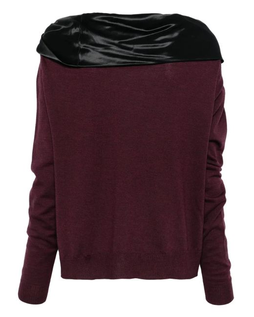 Alberta Ferretti Purple Wool Sweater