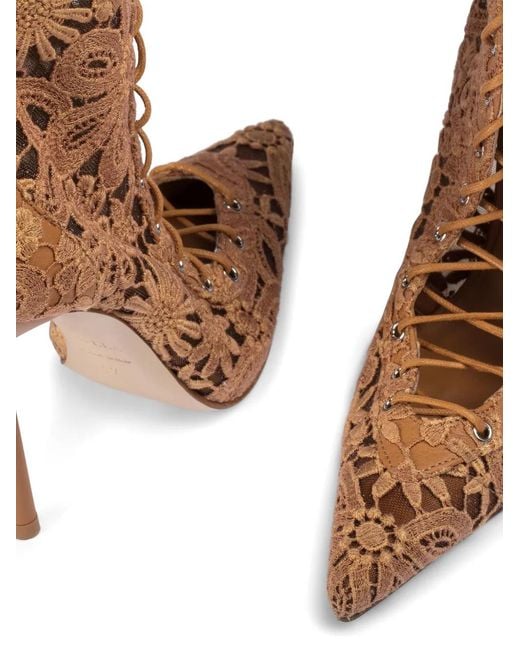 Le Silla Brown Colette Lace-Up Ankle Boots