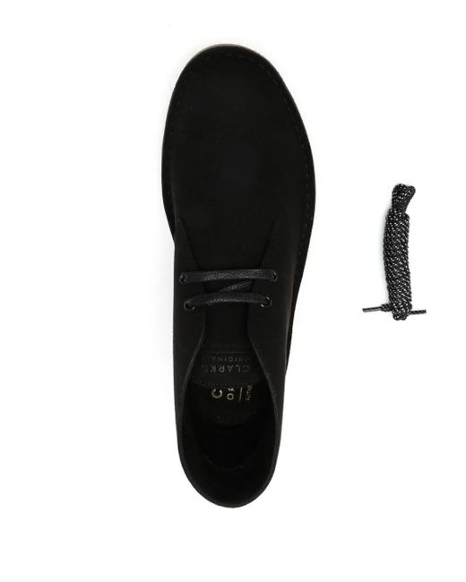 Clarks Black Desert Leather Lace-Up Boots for men