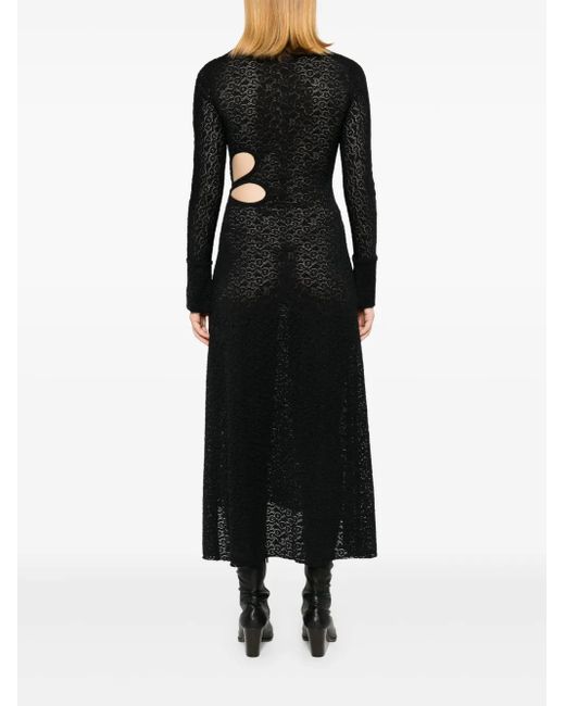 Victoria Beckham Black Dévorè Dress